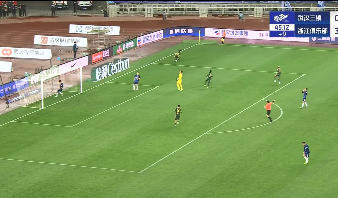 18歲王鈺棟中超處子球！三鎮(zhèn)后防白給，浙江半場(chǎng)4-0領(lǐng)先